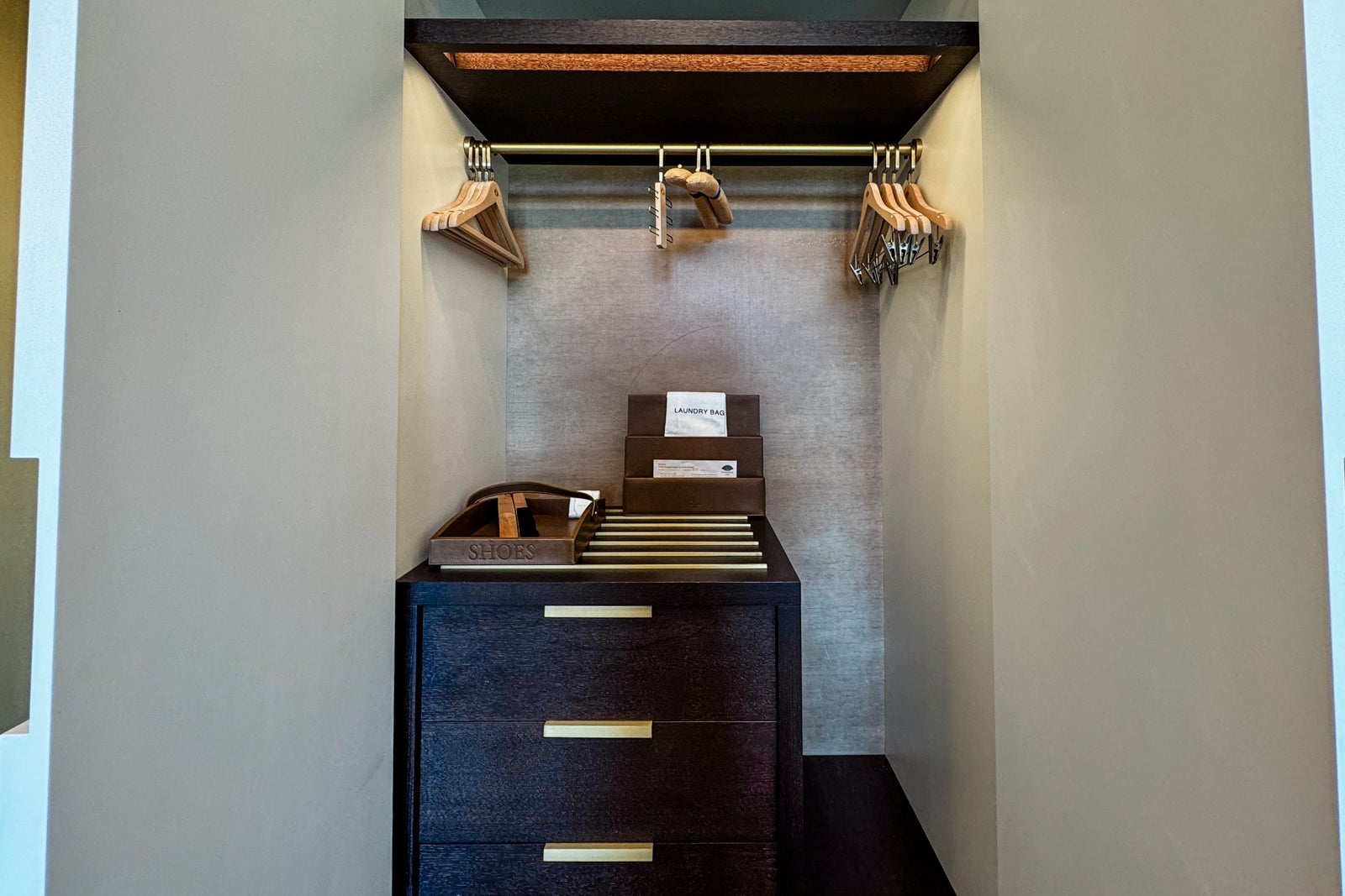Closet space at the Mandarin Oriental Ritz, Madrid