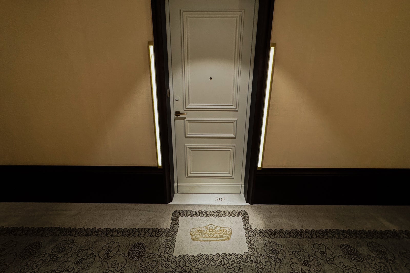 Room entrance at the Mandarin Oriental Ritz, Madrid