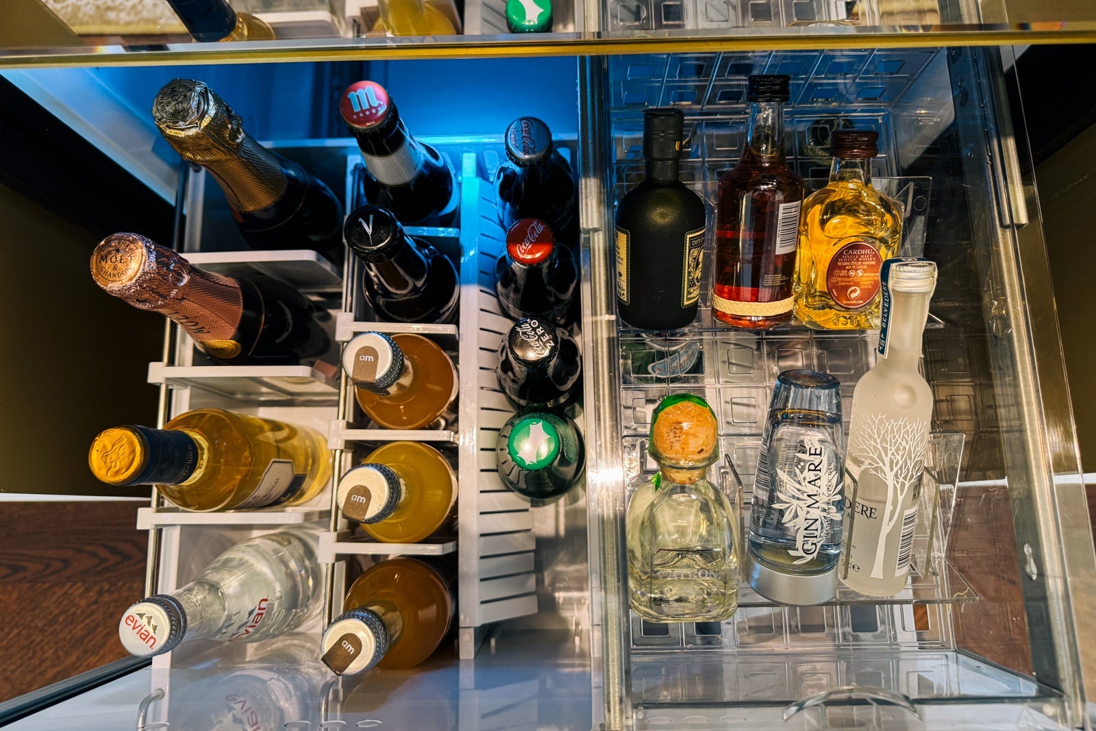 Chilled beverage options at the Mandarin Oriental Ritz, Madrid