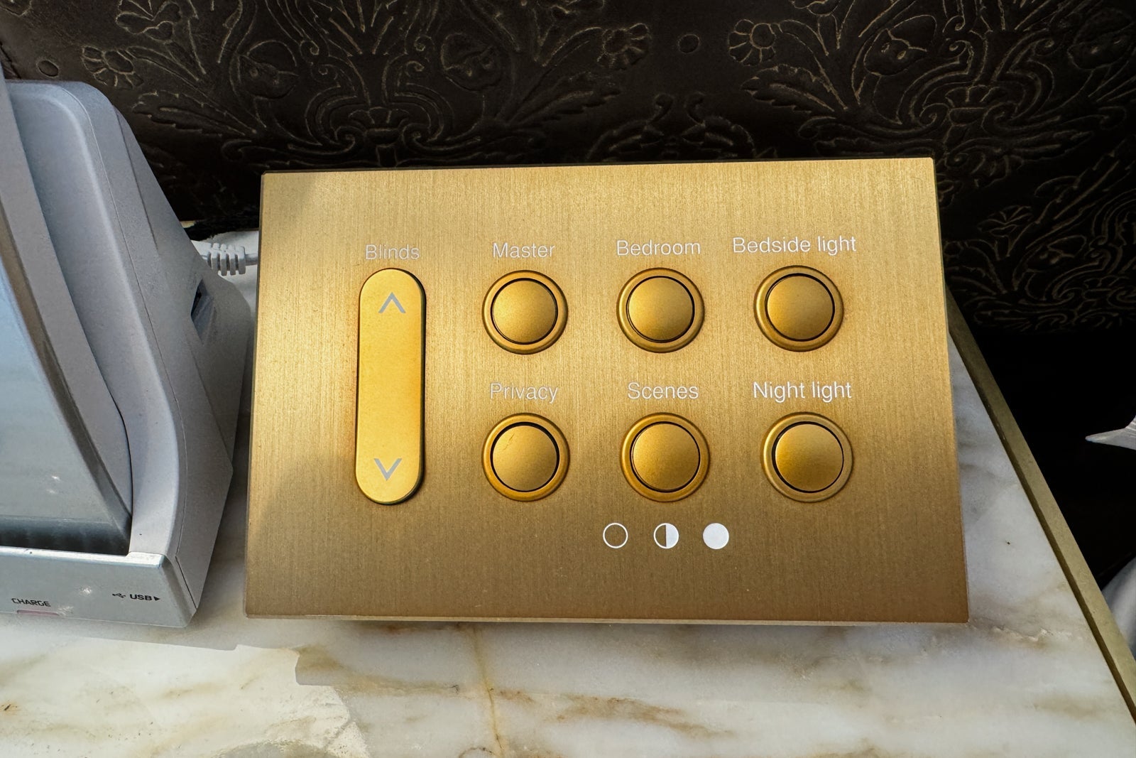 Bedside room switches at the Mandarin Oriental Ritz, Madrid
