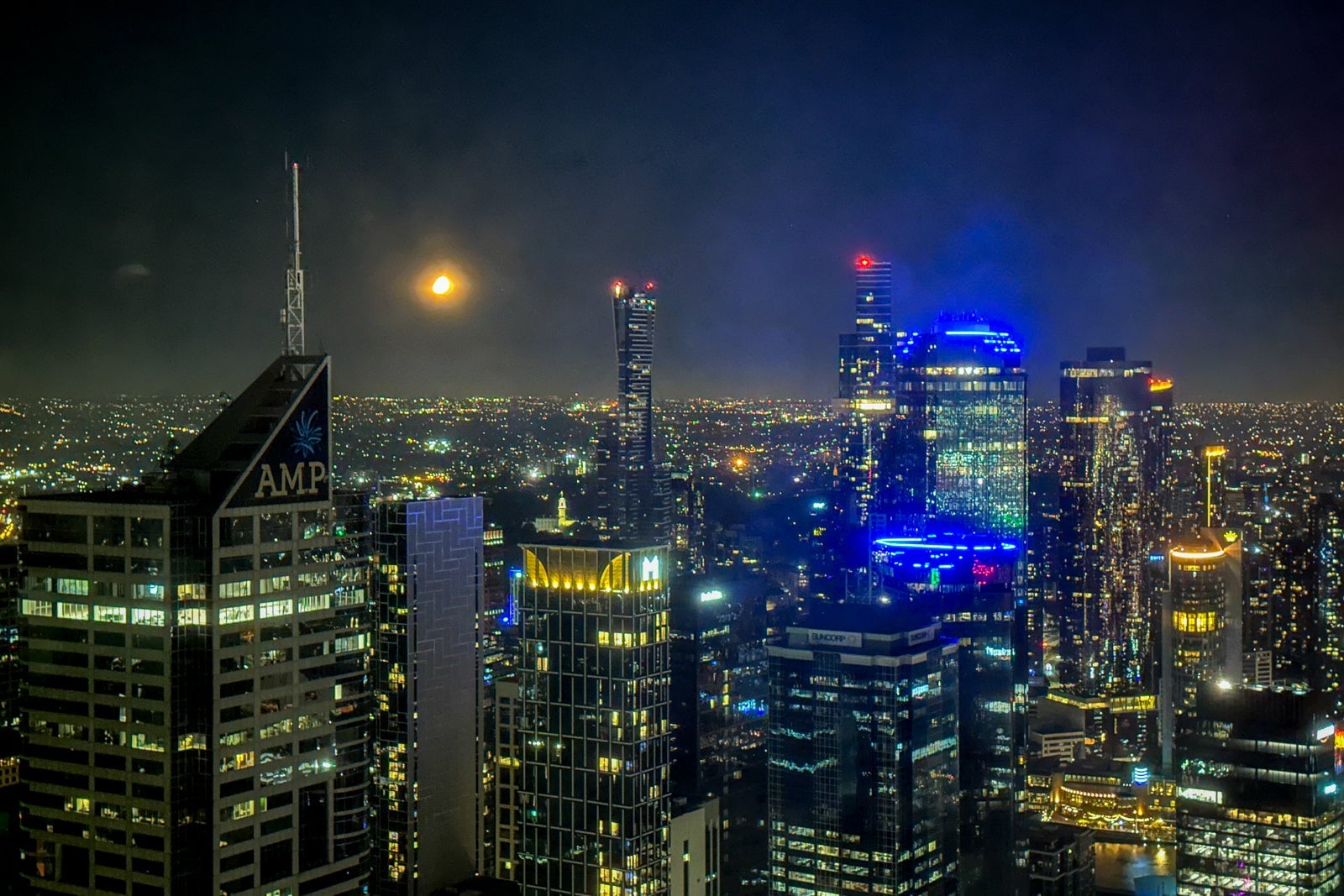skyline at night