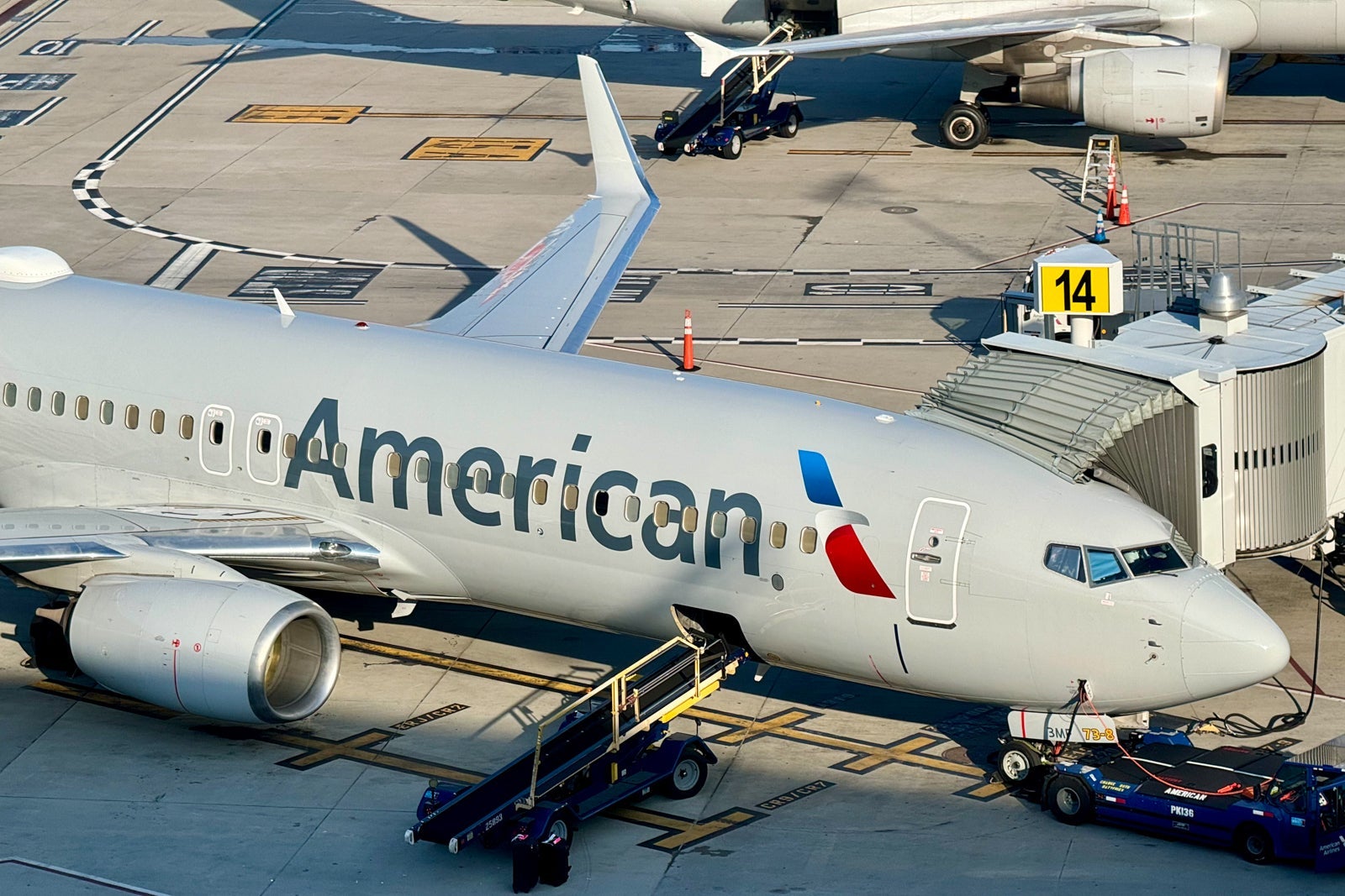 American plane at gate