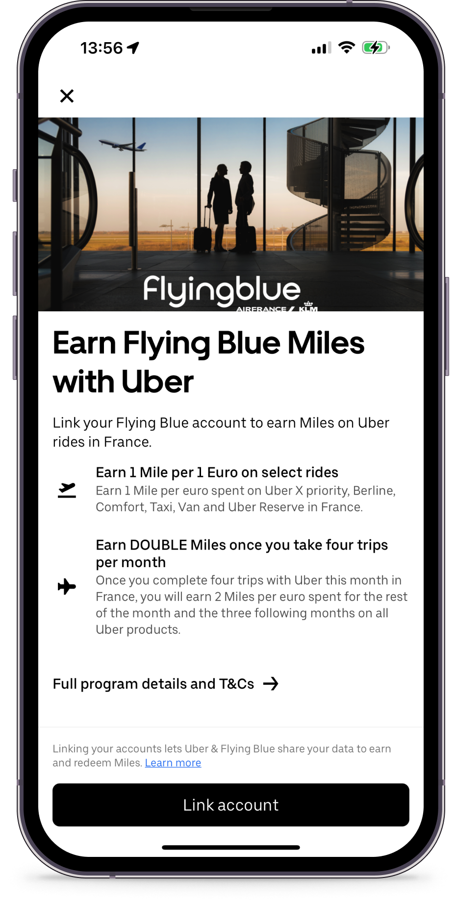 PNG of Uber Flying Blue Promo