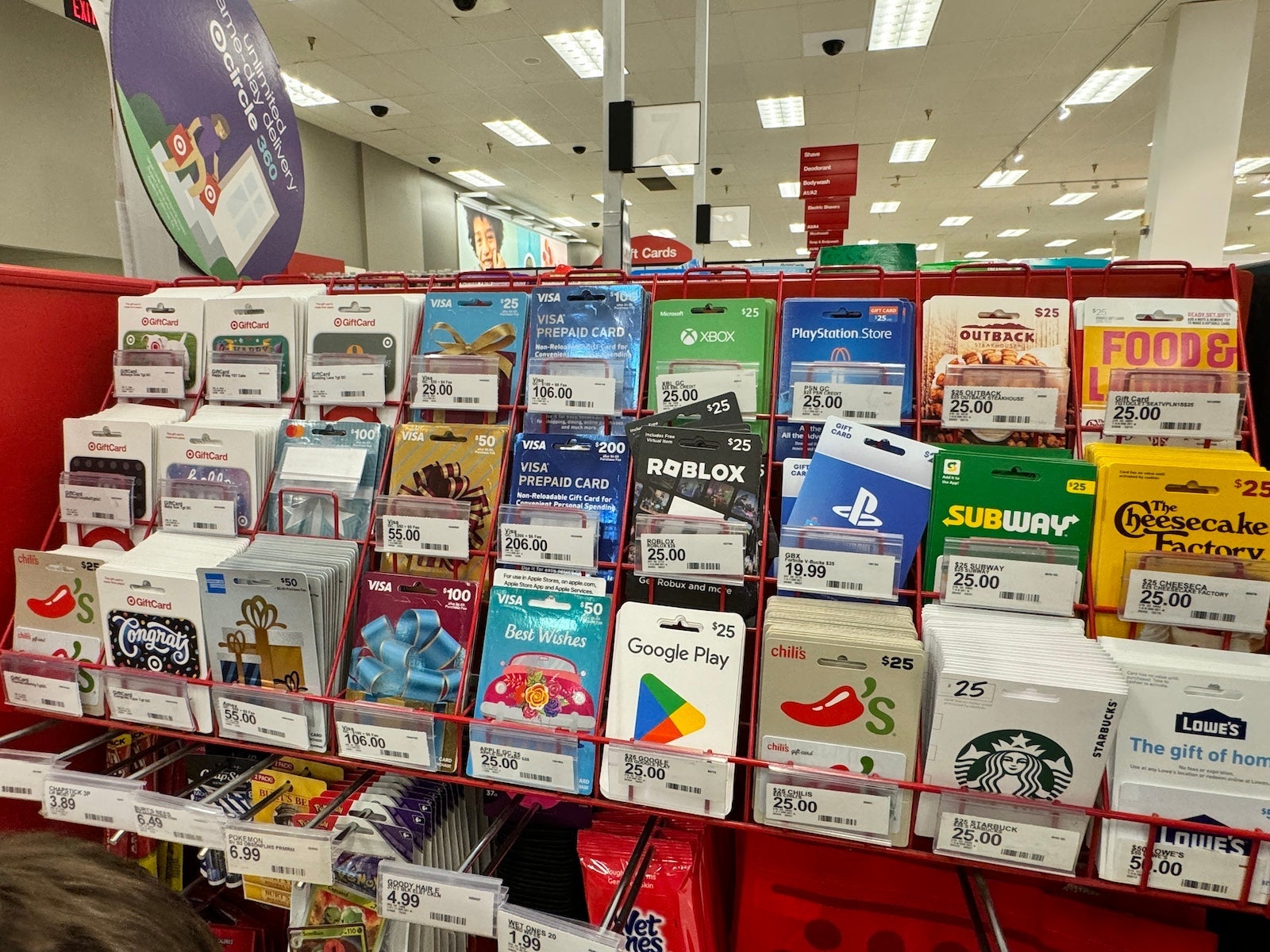 Gift card display
