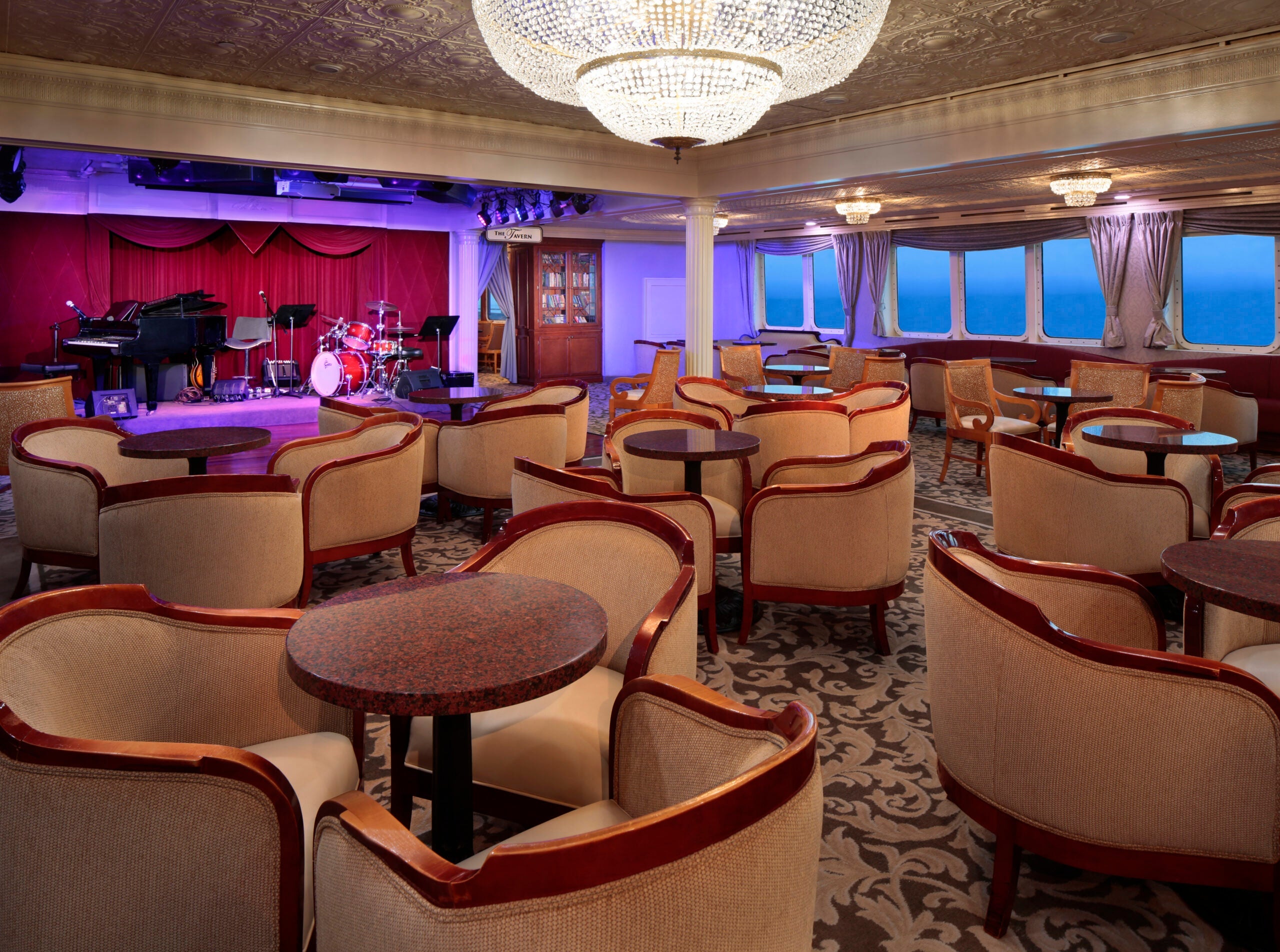 The Compass Lounge on Victory Cruise Lines ship