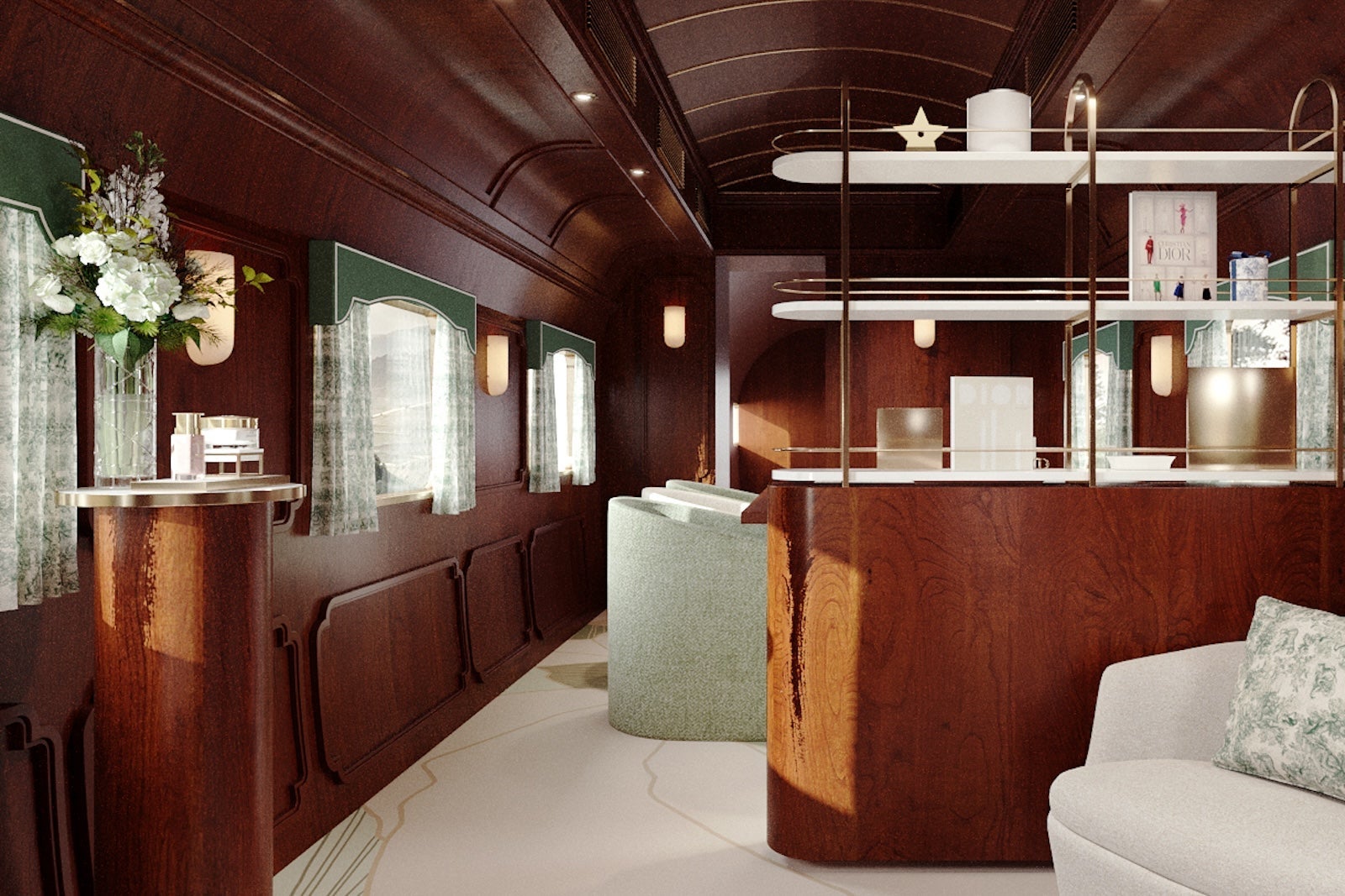 The Dior Spa on a Belmond train