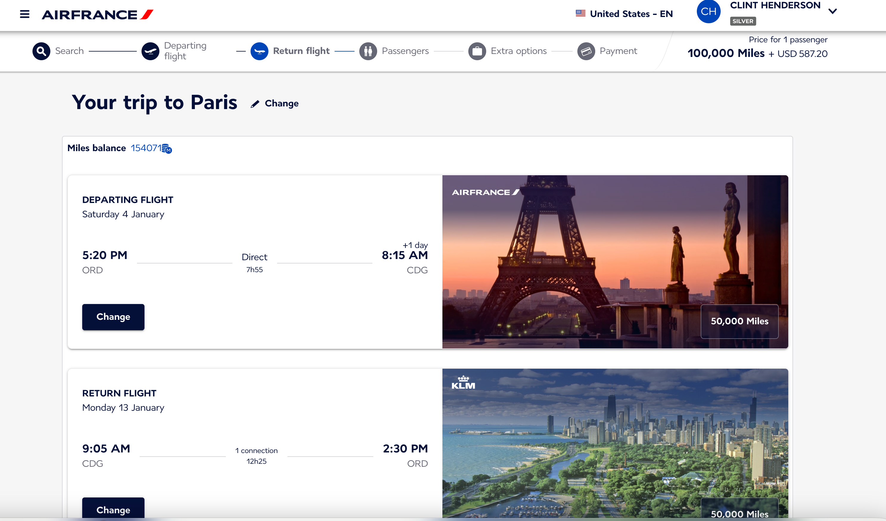Air France Flying Blue search results. AIR FRANCE