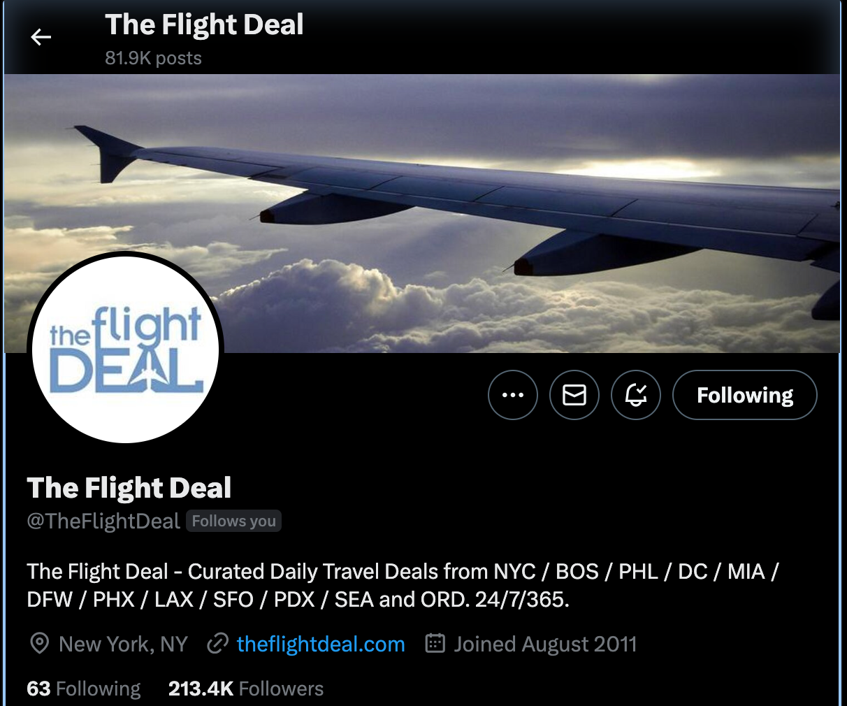 The flight deal