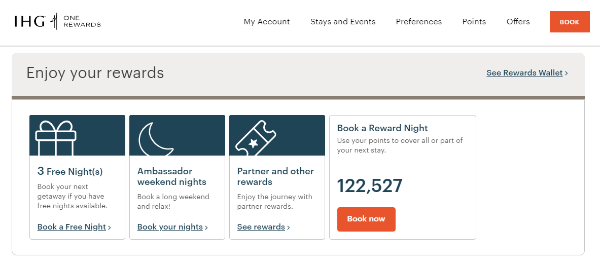 InterContinental Ambassador weekend night
