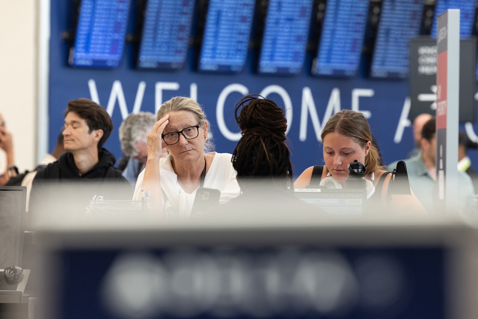 Frustrated customers at Hartsfield-Jackson Atlanta International Airport