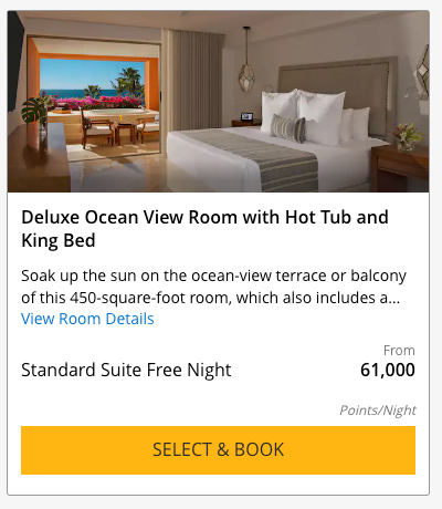 Zoetry Casa Del Mar Los Cabos points price