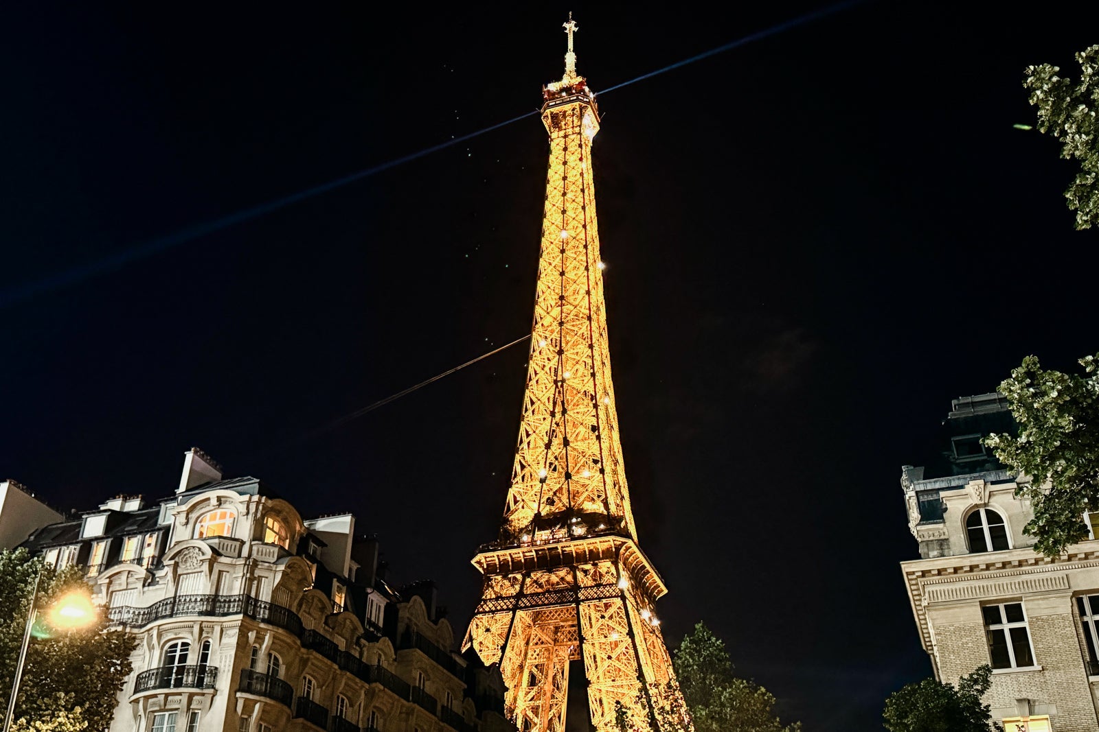 The Eiffel Tower at night