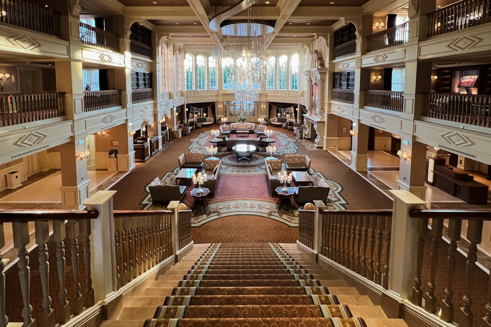 Lobby stairs of Disneyland Hotel Paris