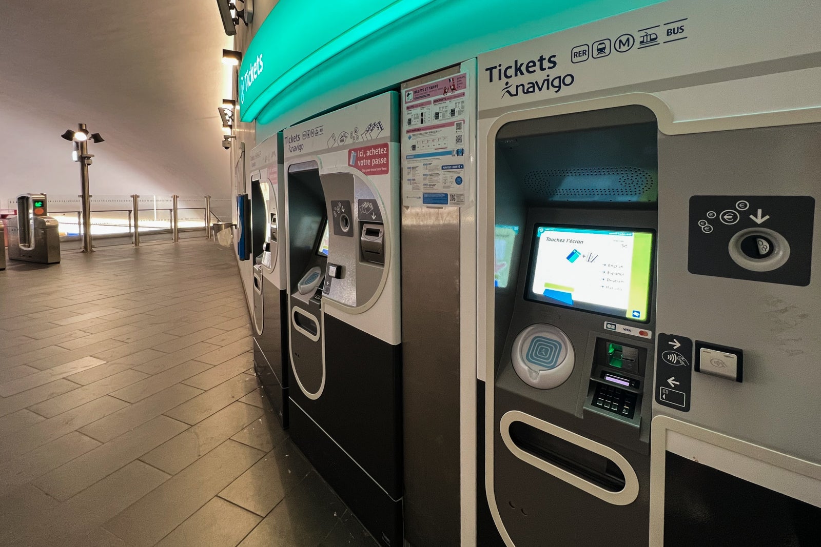 Ticket kiosk at Paris Metro Station