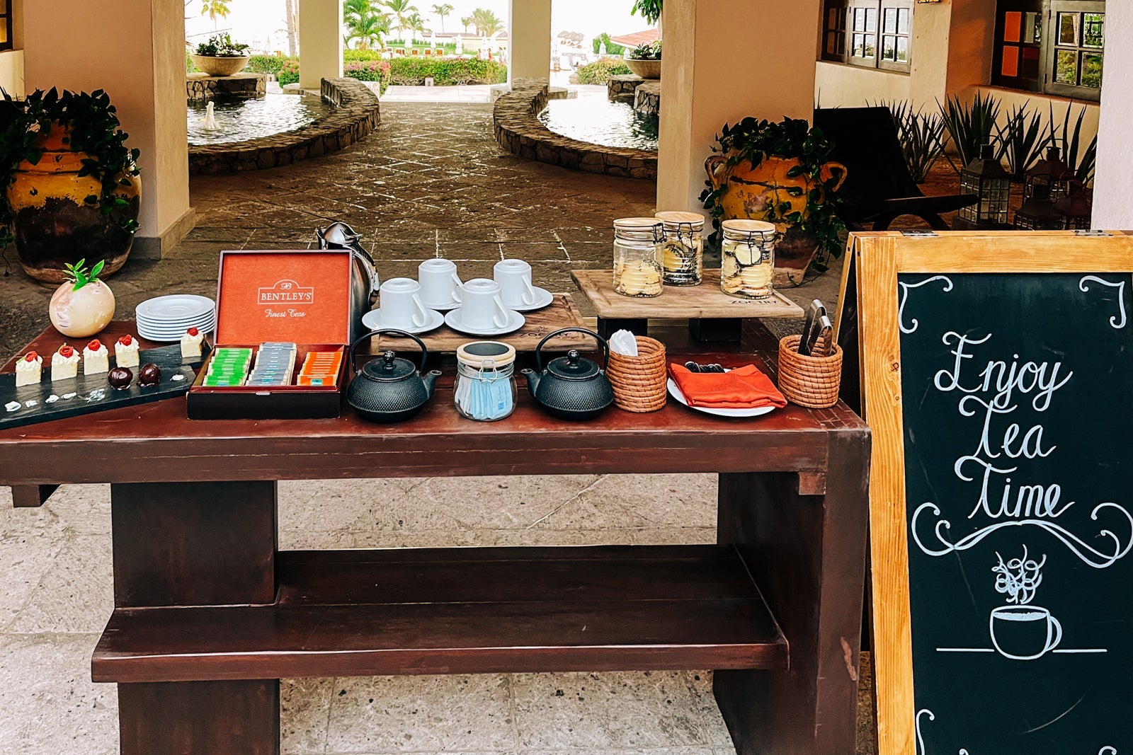 Afternoon tea at Zoetry Casa del Mar Los Cabos, Mexico