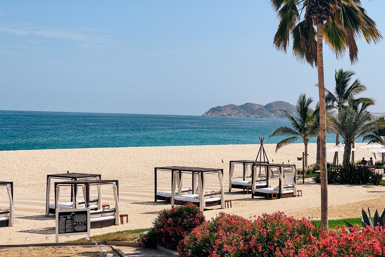 Balinese beds on the beach at Zoetry Casa del Mar Los Cabos, Mexico