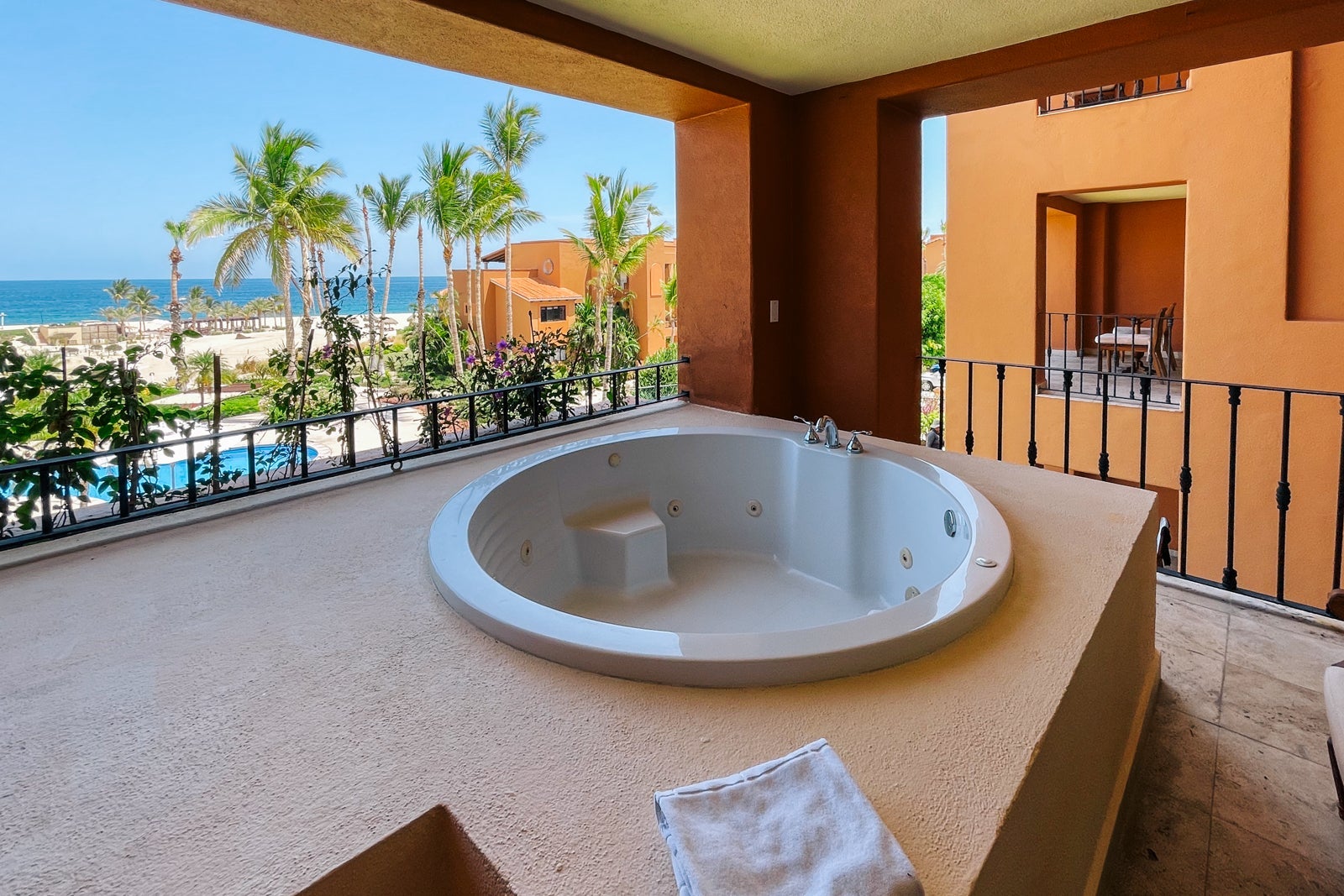 In-room hot tub with a view. Zoetry Casa del Mar Los Cabos, Mexico