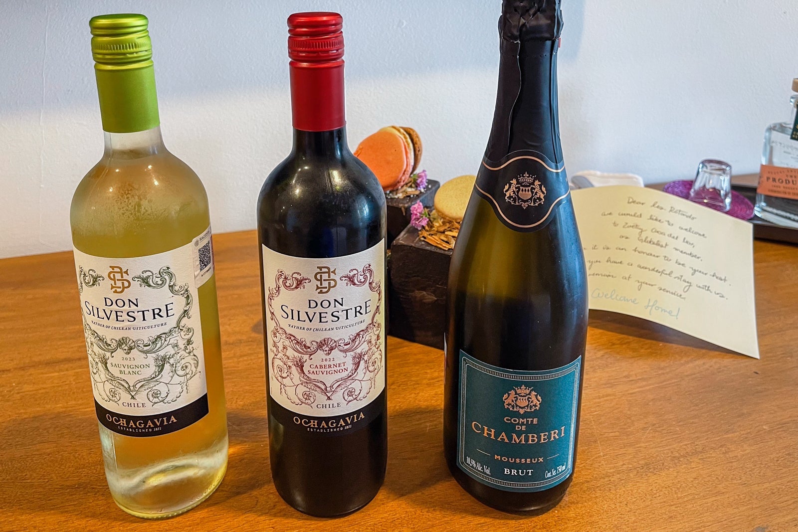 In-room wine selection. Zoetry Casa del Mar Los Cabos, Mexico