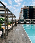 pool with cabanas at the William Vale