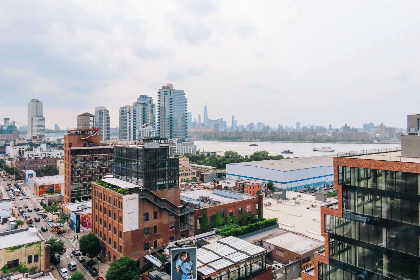 View of Manhattan from the William Vale hotel in Brooklyn