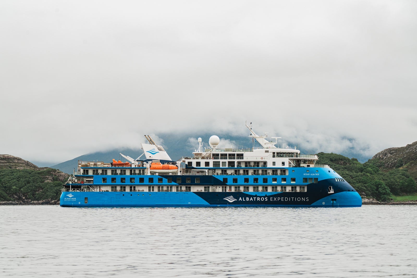 Ocean Albatros expedition cruise ship in Scotland