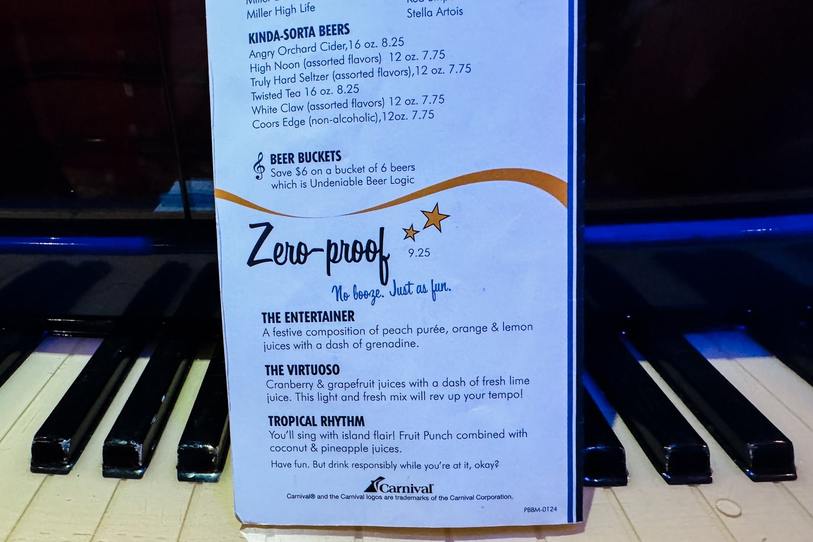 Carnival Freedom bars