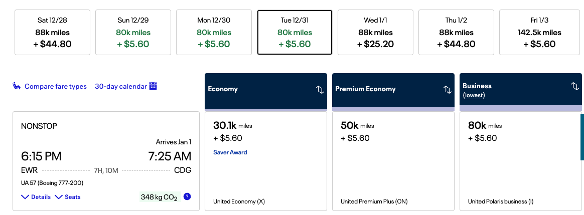 united booking page