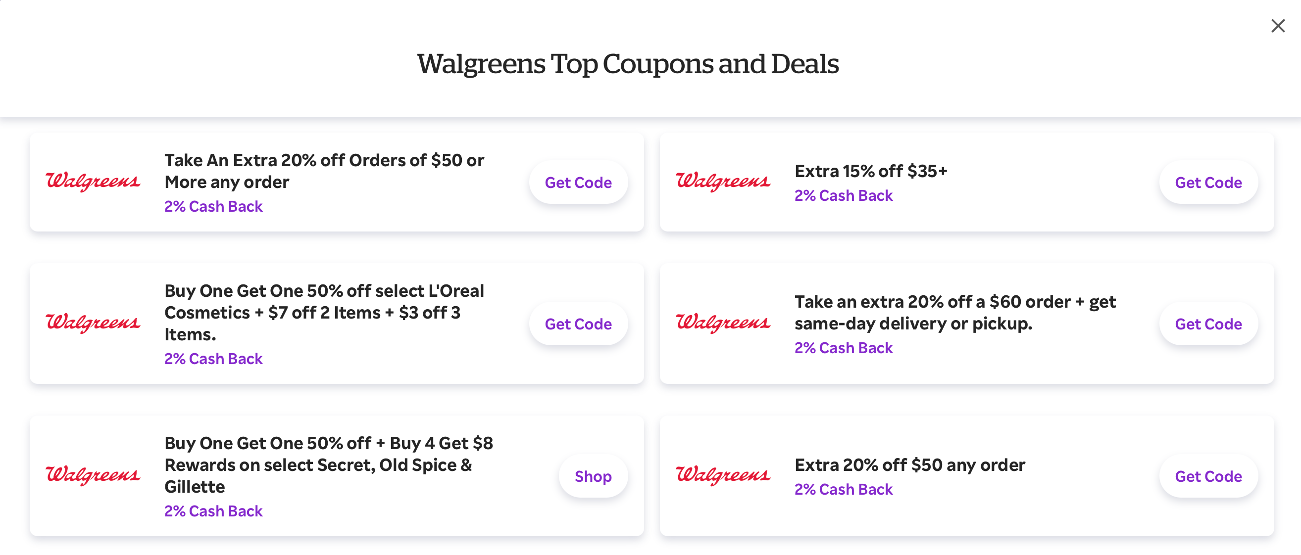 Walgreens Rakuten promo codes