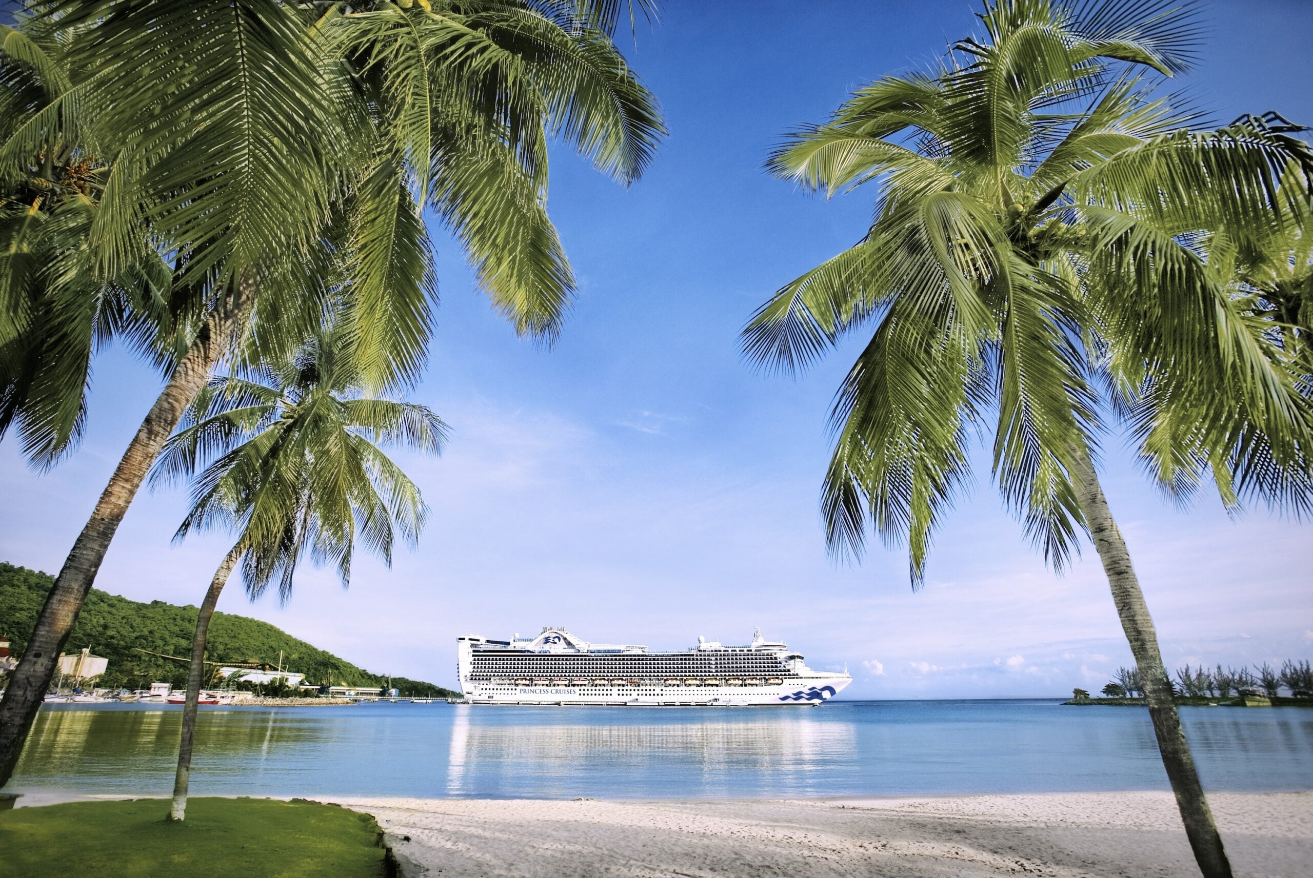 A Princess ship sailing in the Caribbean