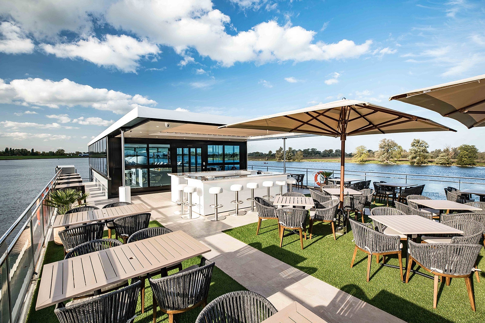 River cruise ship deck