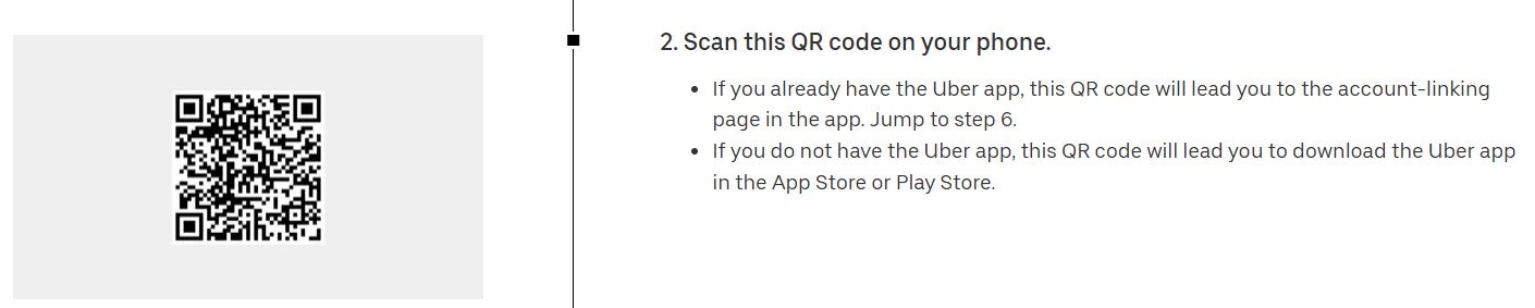 Code to link Marriott and Uber accounts