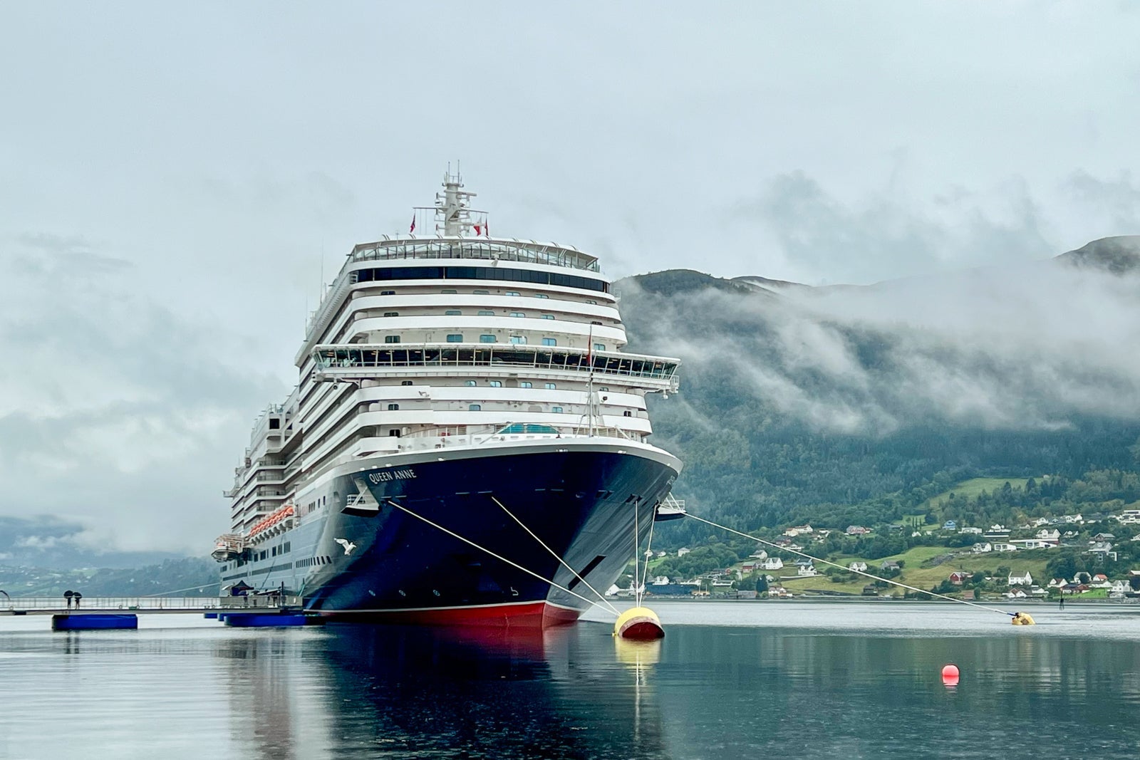 Queen Anne docked in Nordesfjordeid, Norway.
