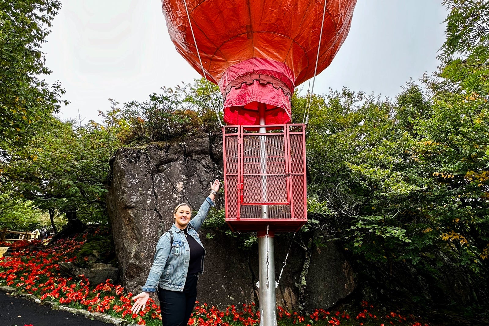 Balloon ride car at a theme park