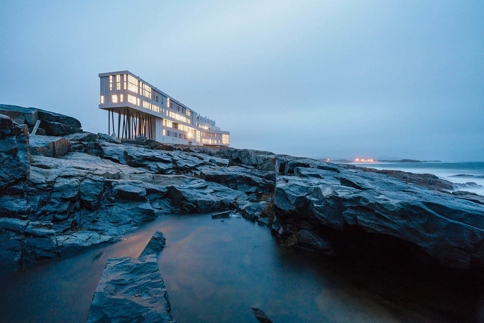 Fogo Island Inn pairs dramatic coastal views with striking modern architecture