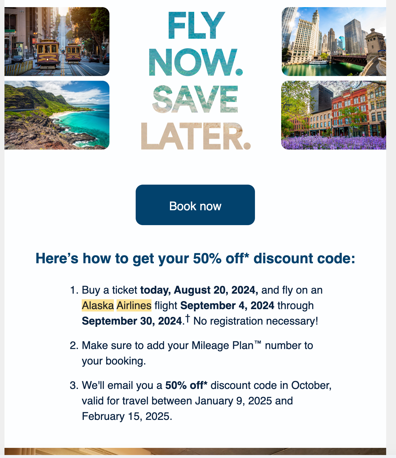 Alaska flash sale notification. ALASKA AIRLINES