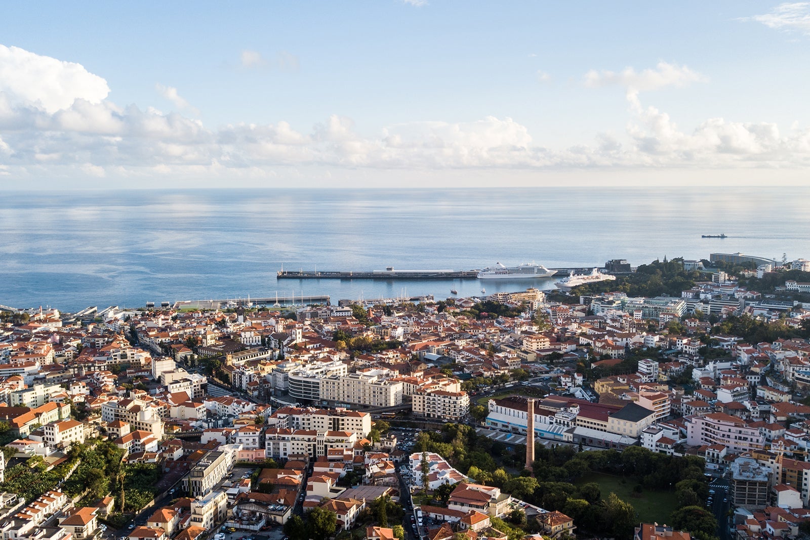 Aerial view of Funchal in Madeira, Portugal