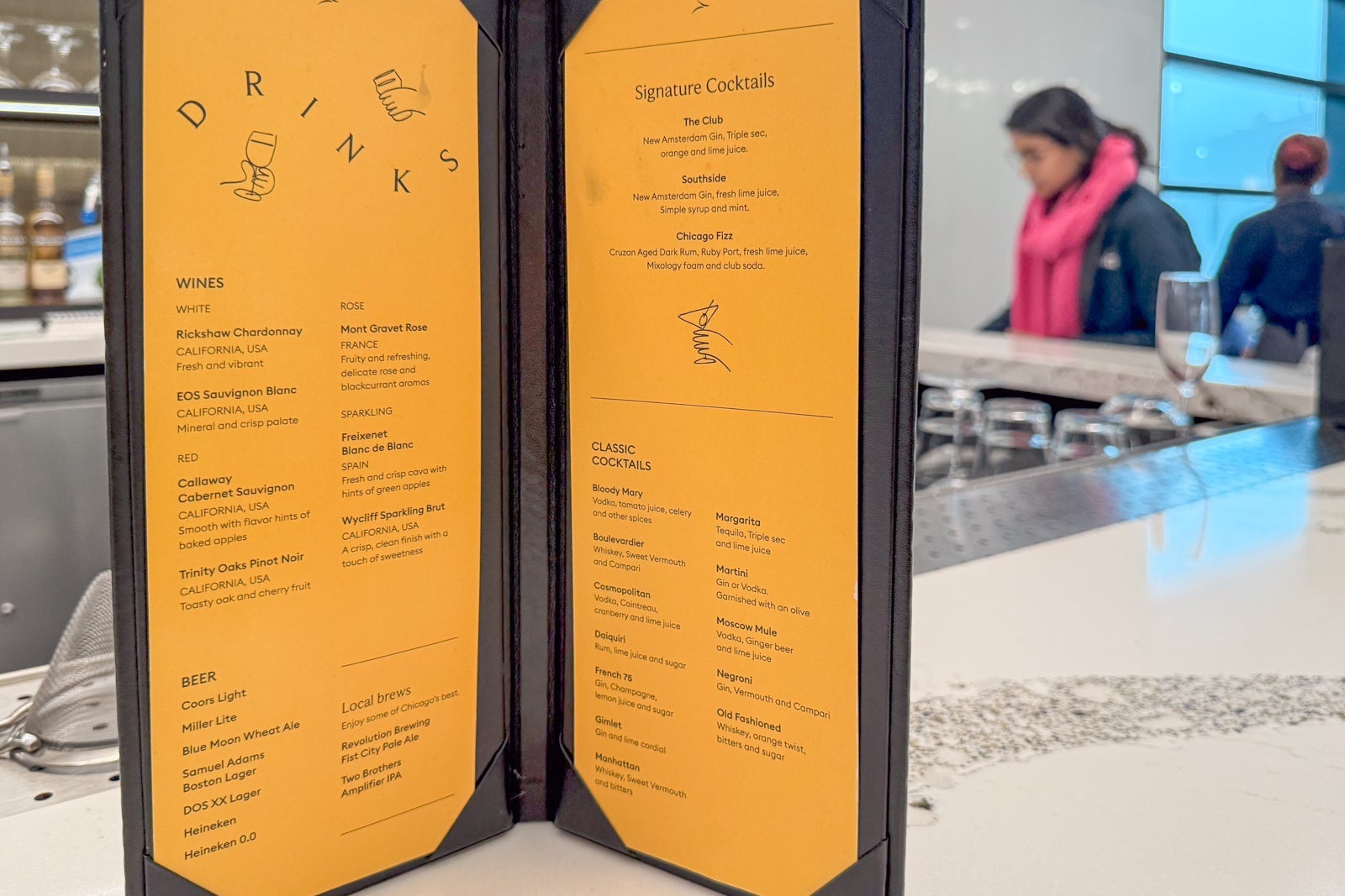 The bar at The Club.