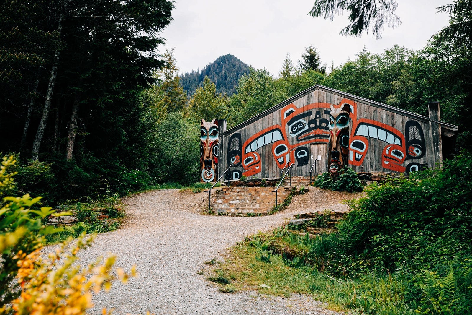 A clan house in Saxman, Alaska.