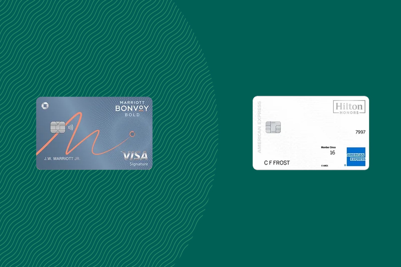 Bold vs Amex Hilton Honors card art