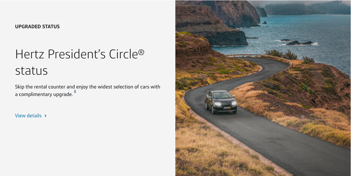 Hertz Status with Venture X screenshot