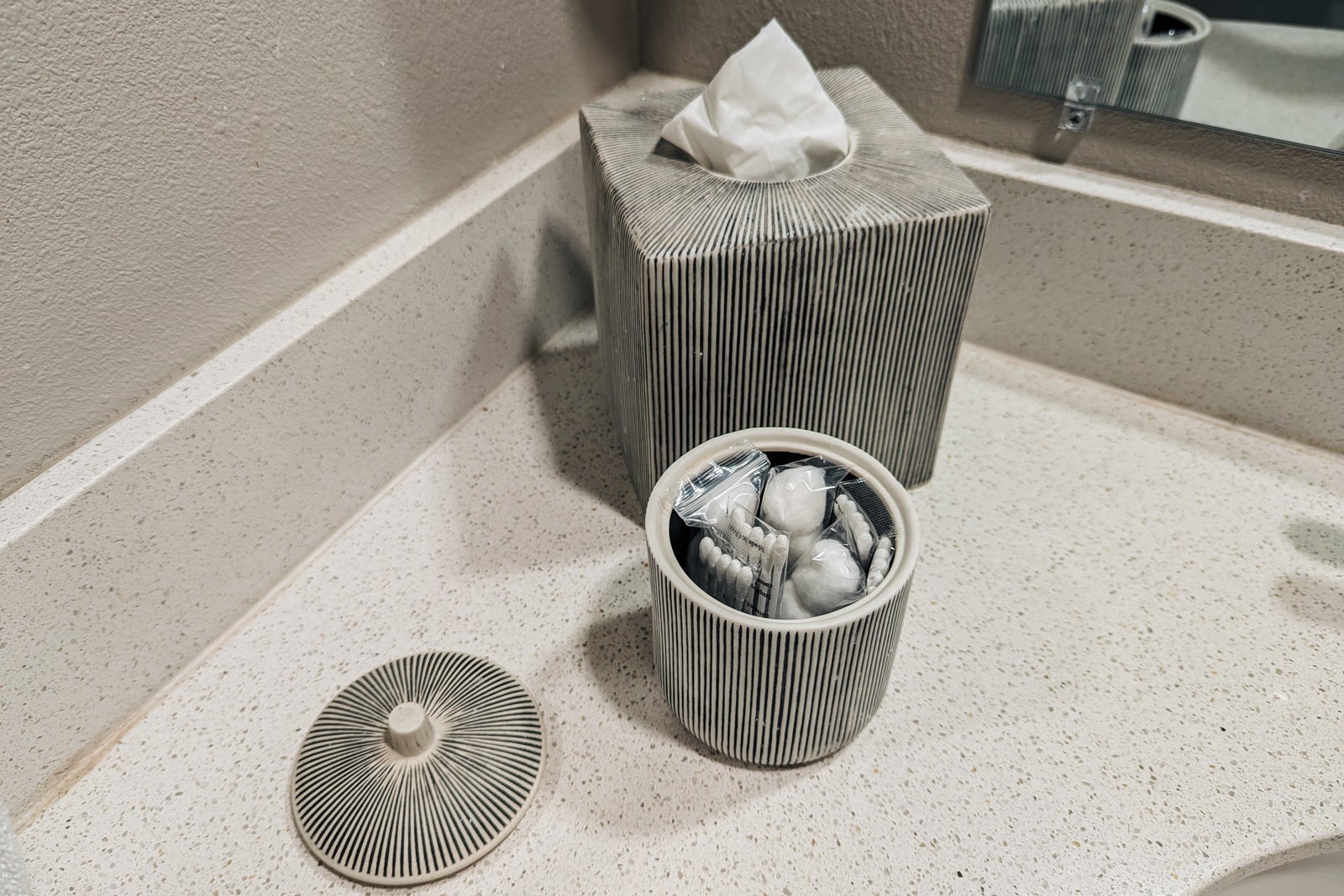 Cotton swabs and tissues