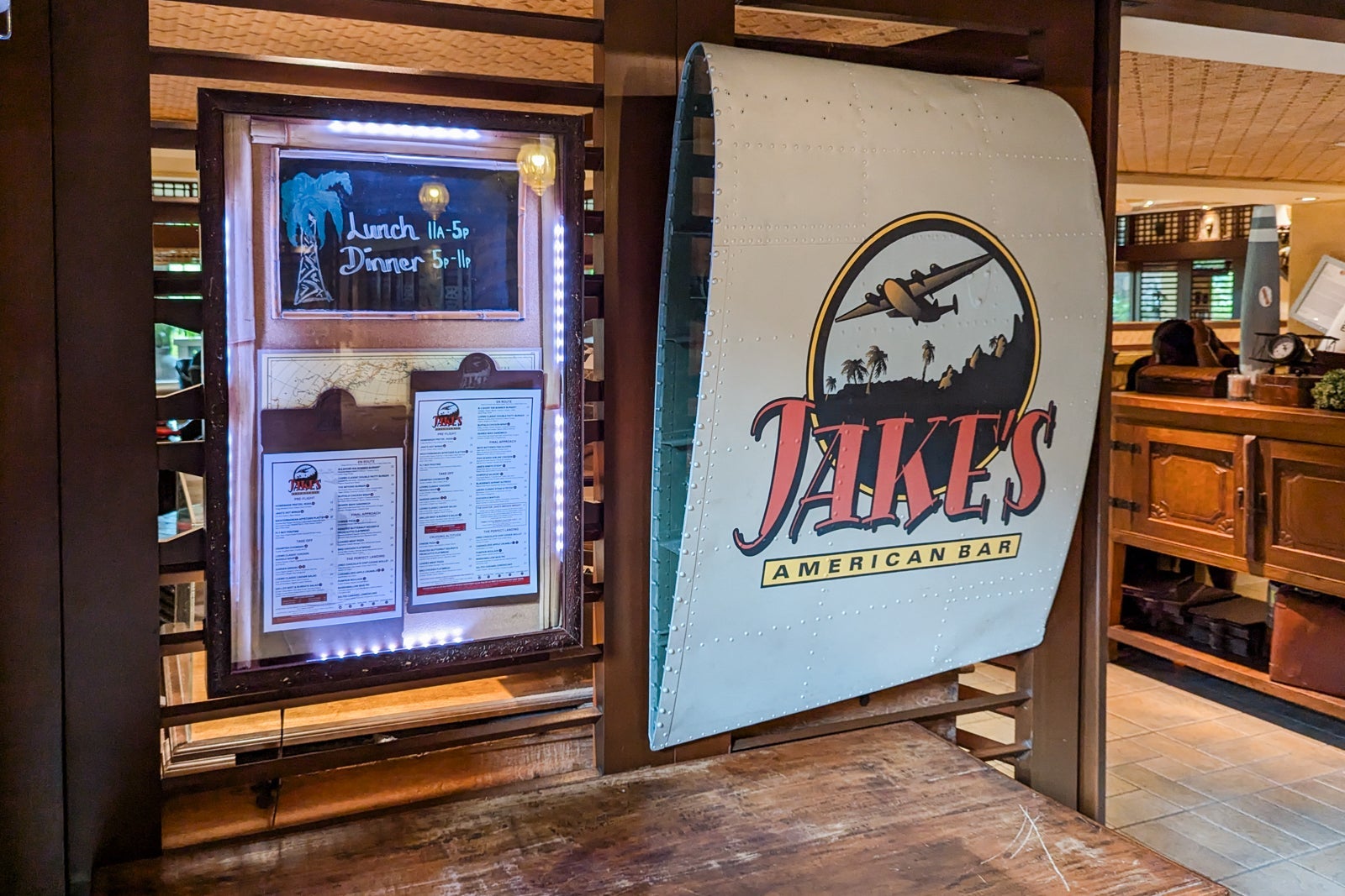 Jake's American Bar menu