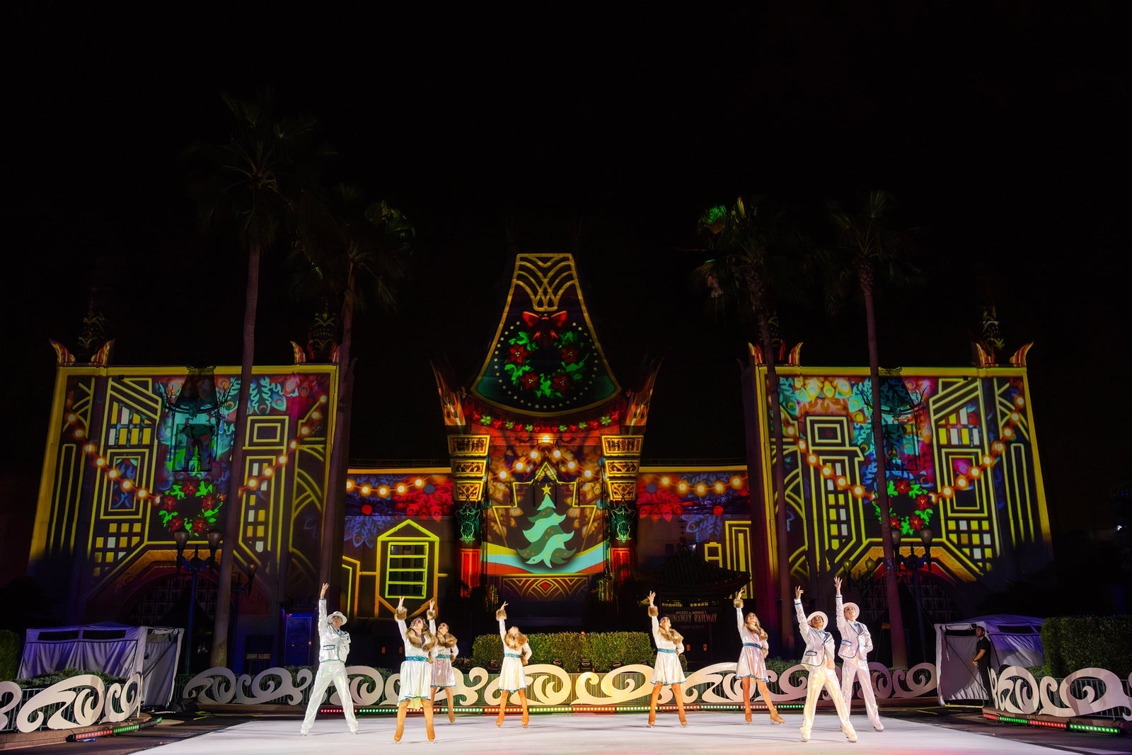 Glisten skating show during Disney's Jollywood Nights 2024