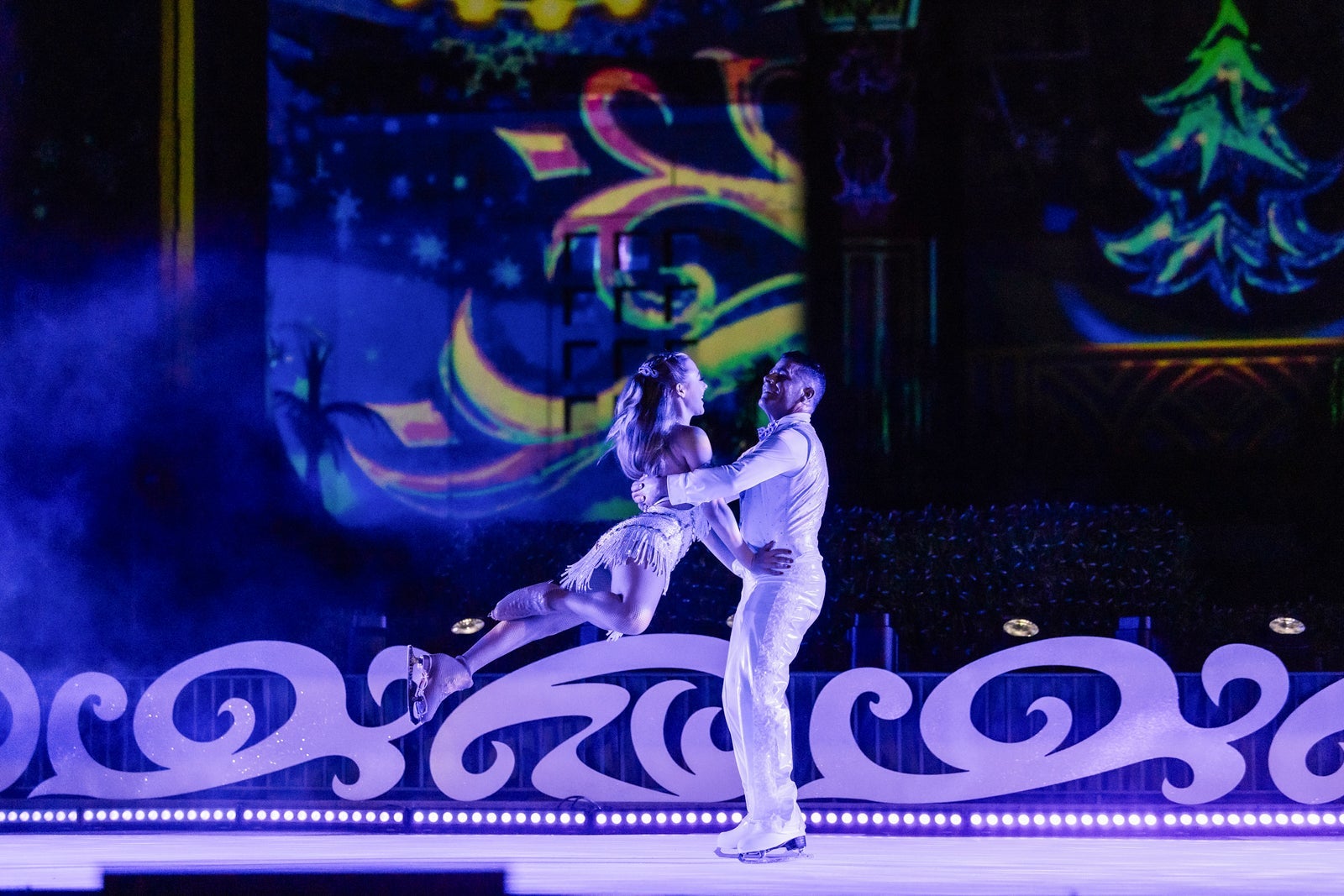 Glisten skating show during Disney's Jollywood Nights 2024