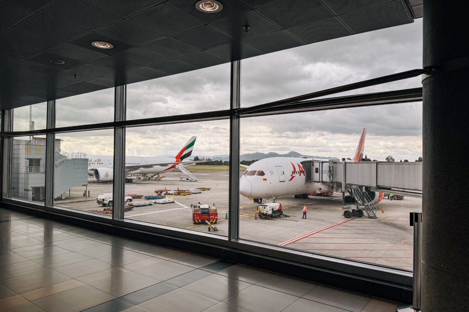 planes through the window