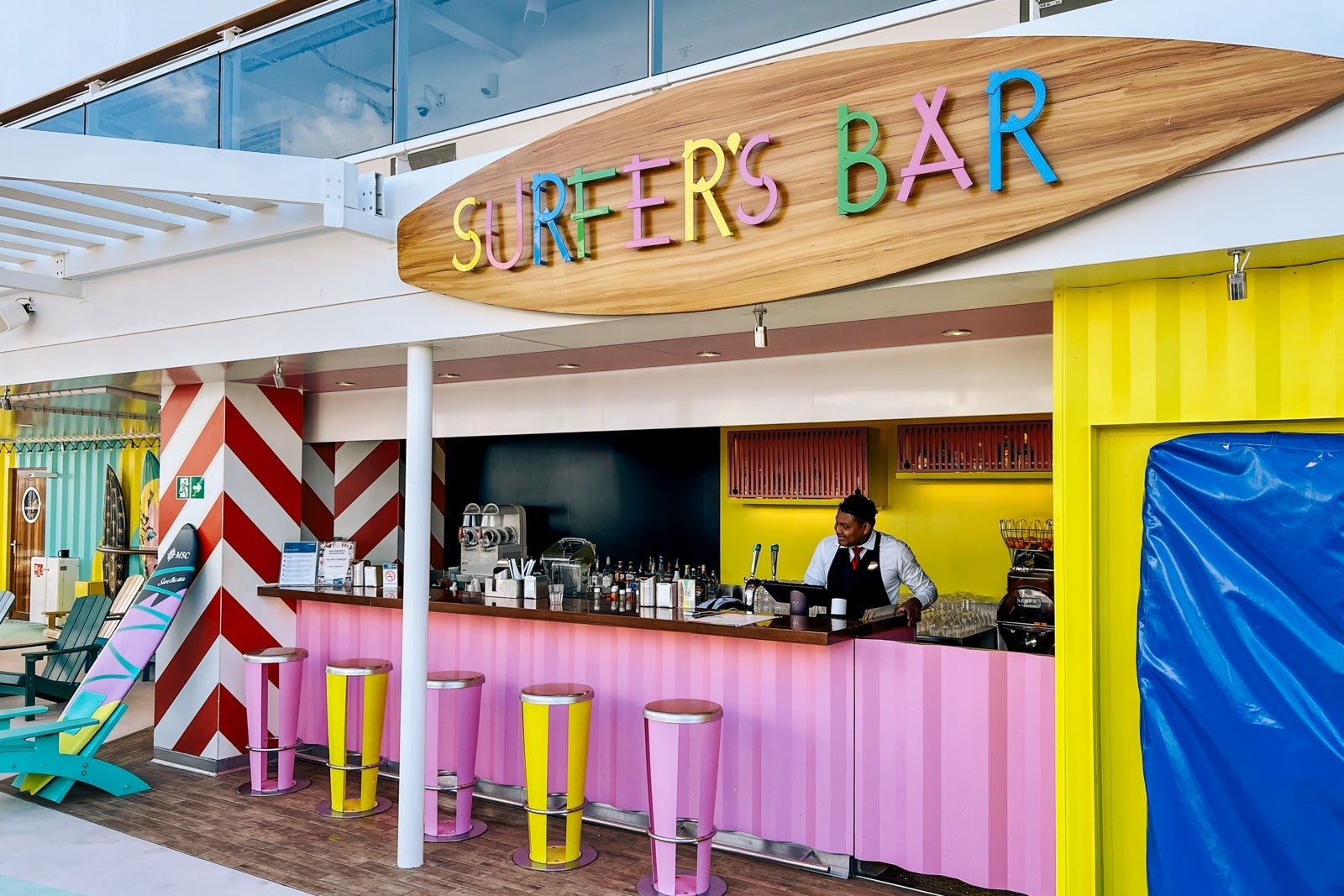 The Surfer's Bar on MSC World Europa