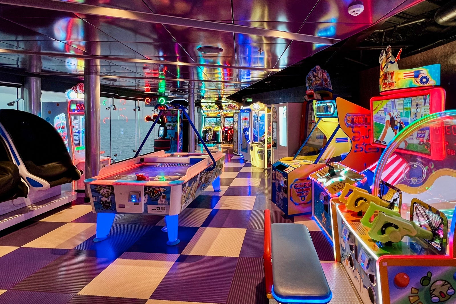 An arcade on MSC World Europa
