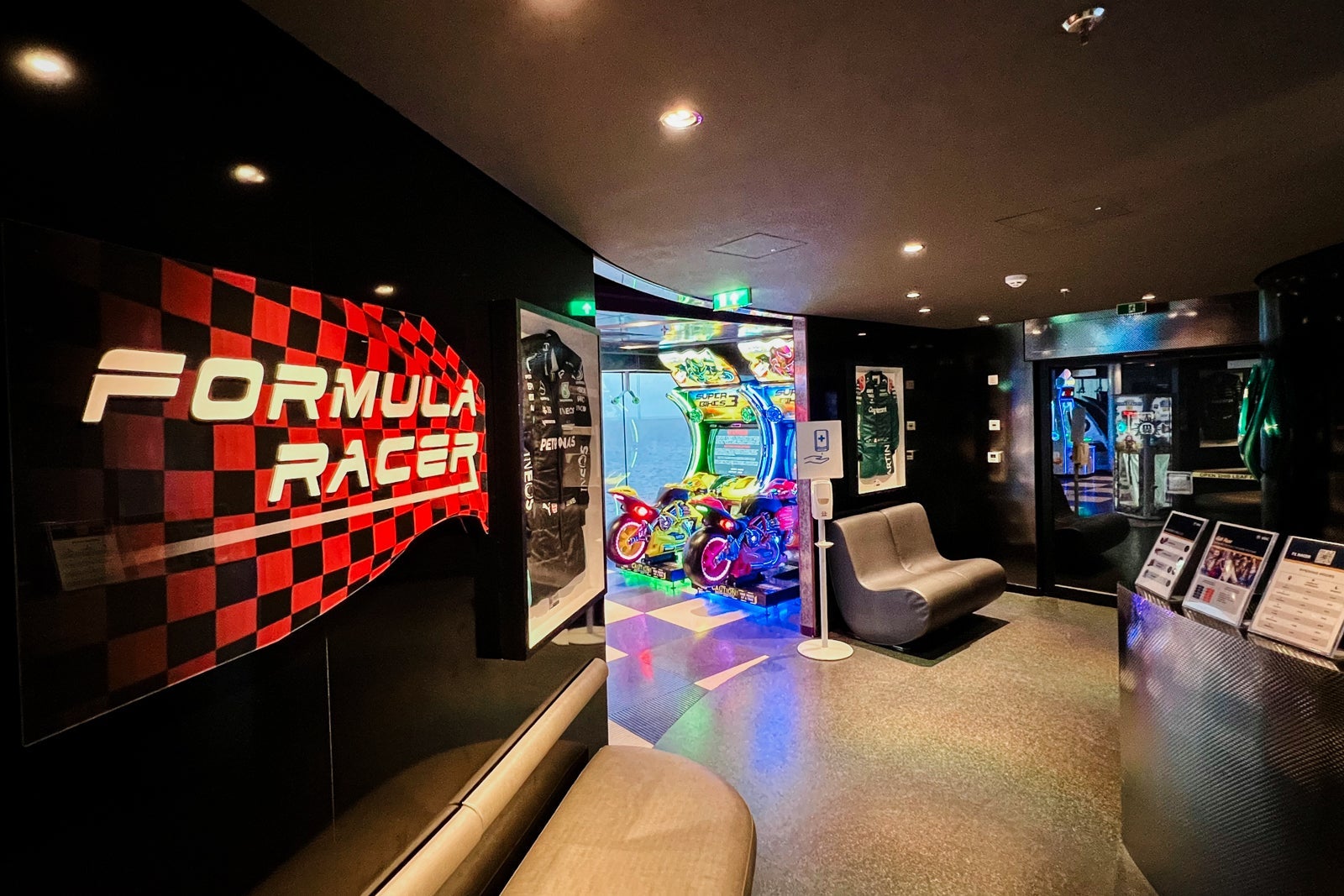 Formula 1 race car area on MSC World Europa