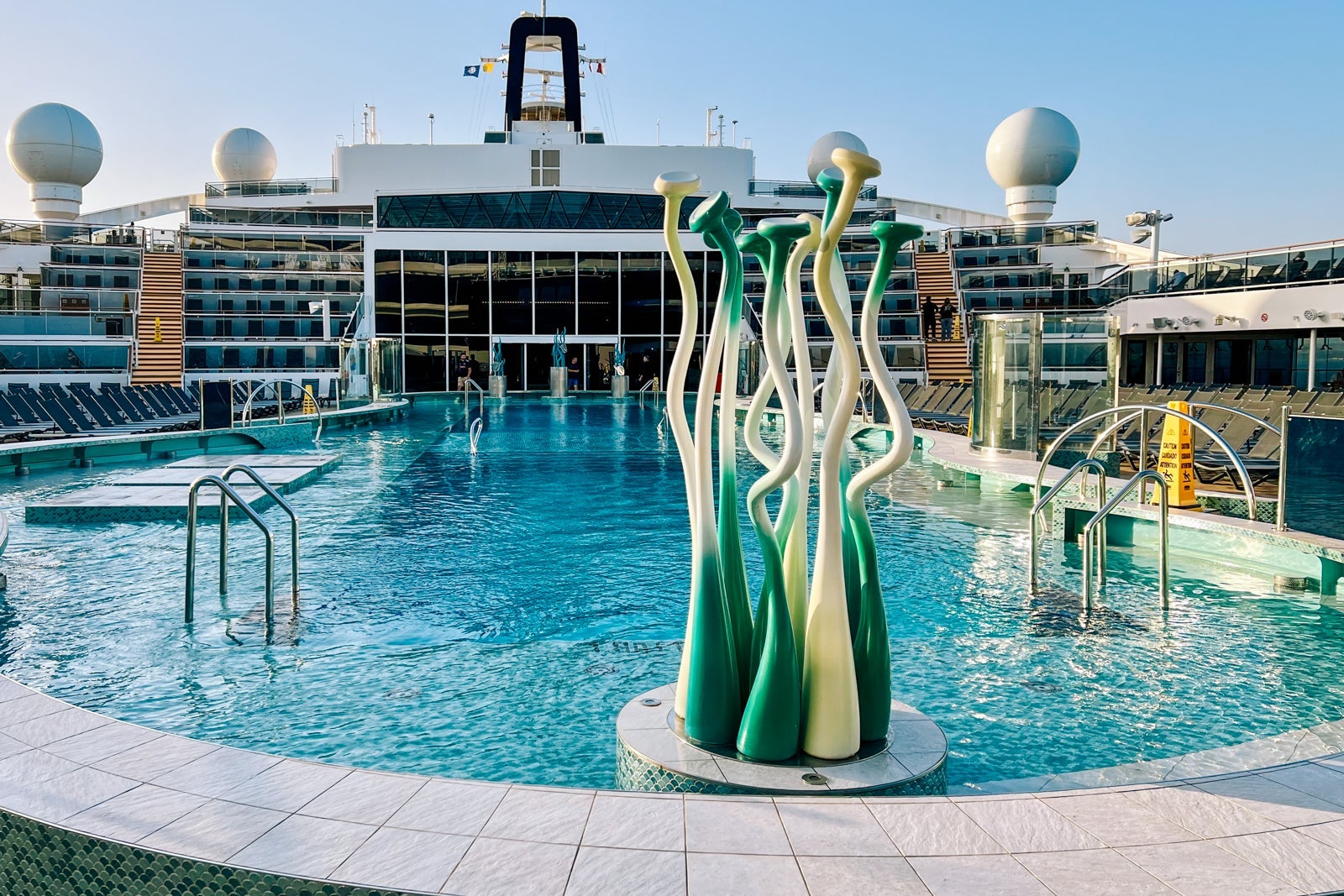The La Plage pool area atop MSC World Europa