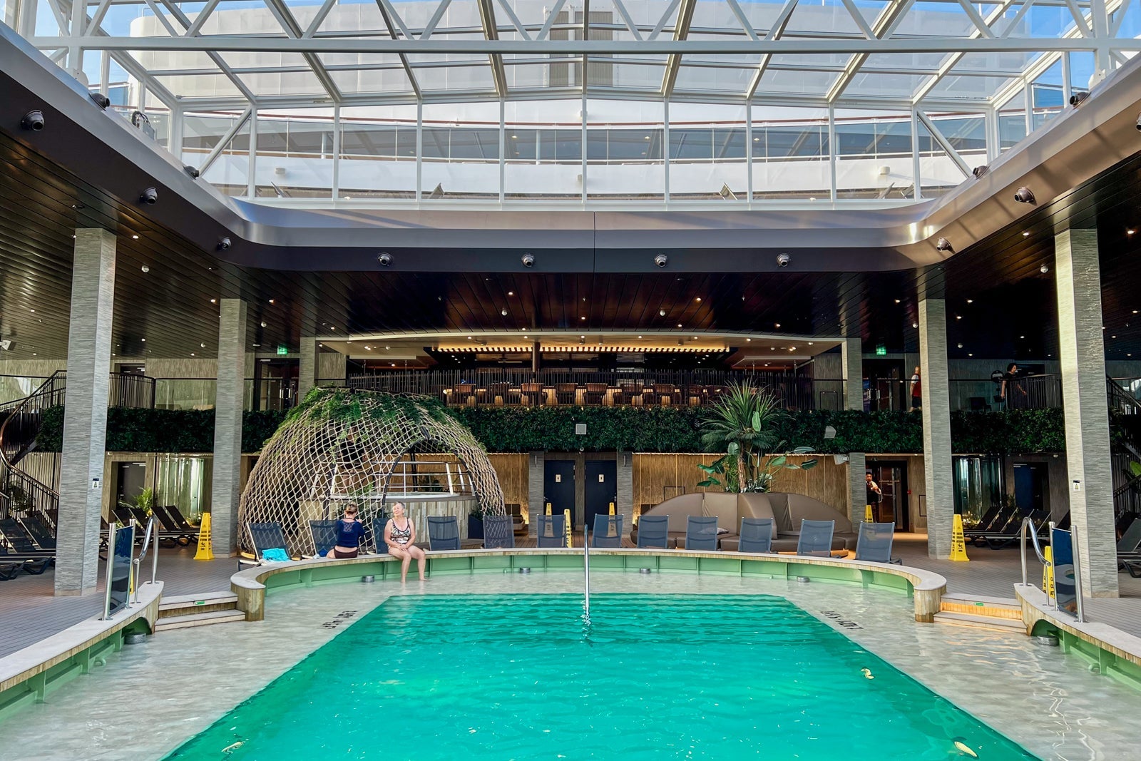 The Botanic Garden pool area on MSC World Europa